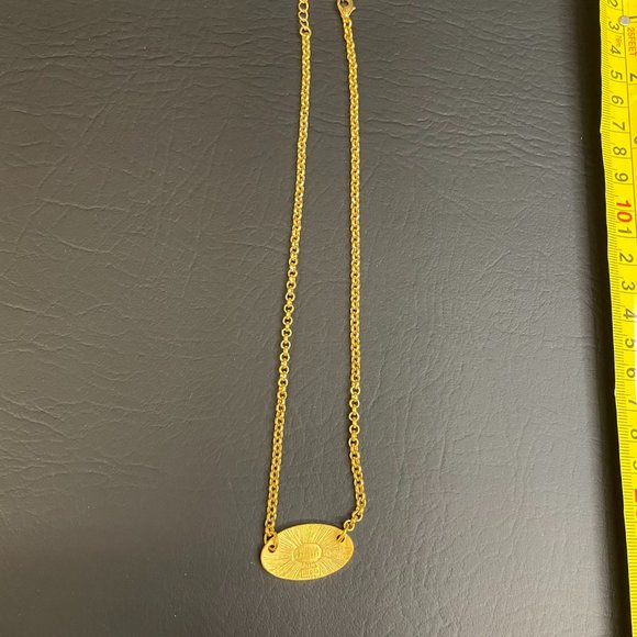 Cynthia Garrett Gold Tone Chain Link Dream Charm Pendant Necklace 19" NWOT - Picture 4 of 5